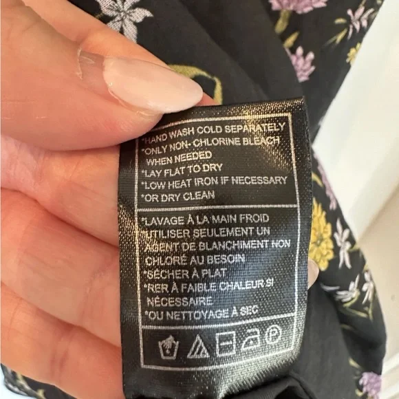 NWT Steve Madden Floral Black Dress Sz S - Picture 9 of 9